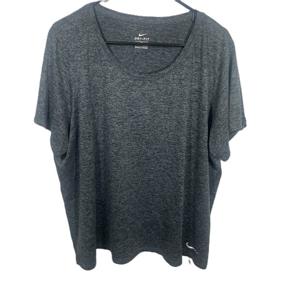 Nike Dri-FIT Legend Training T Shirt Womens 2X Plus Size Gray SS Crewneck - Picture 1 of 6